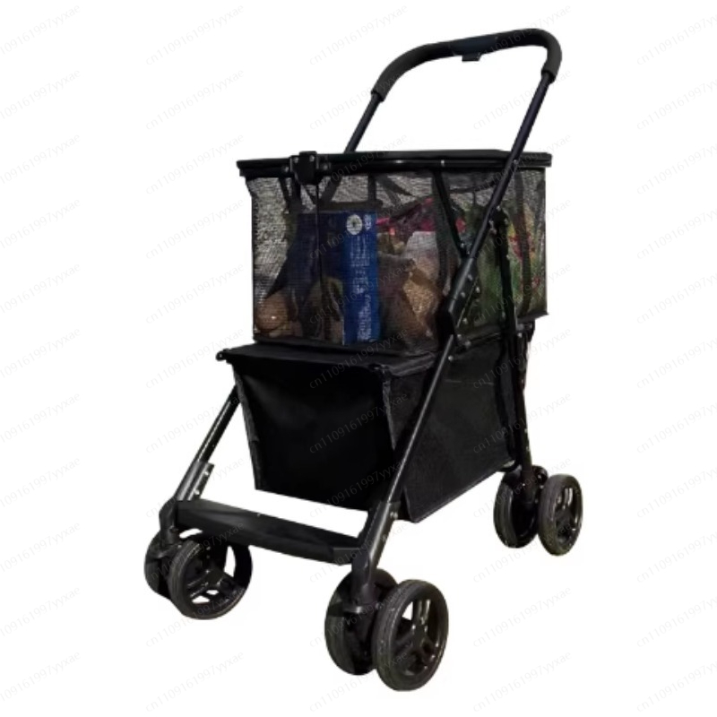 Pet Supplies Pet Shop - Carrello Pieghevole Multifunzionale per Supermercato e